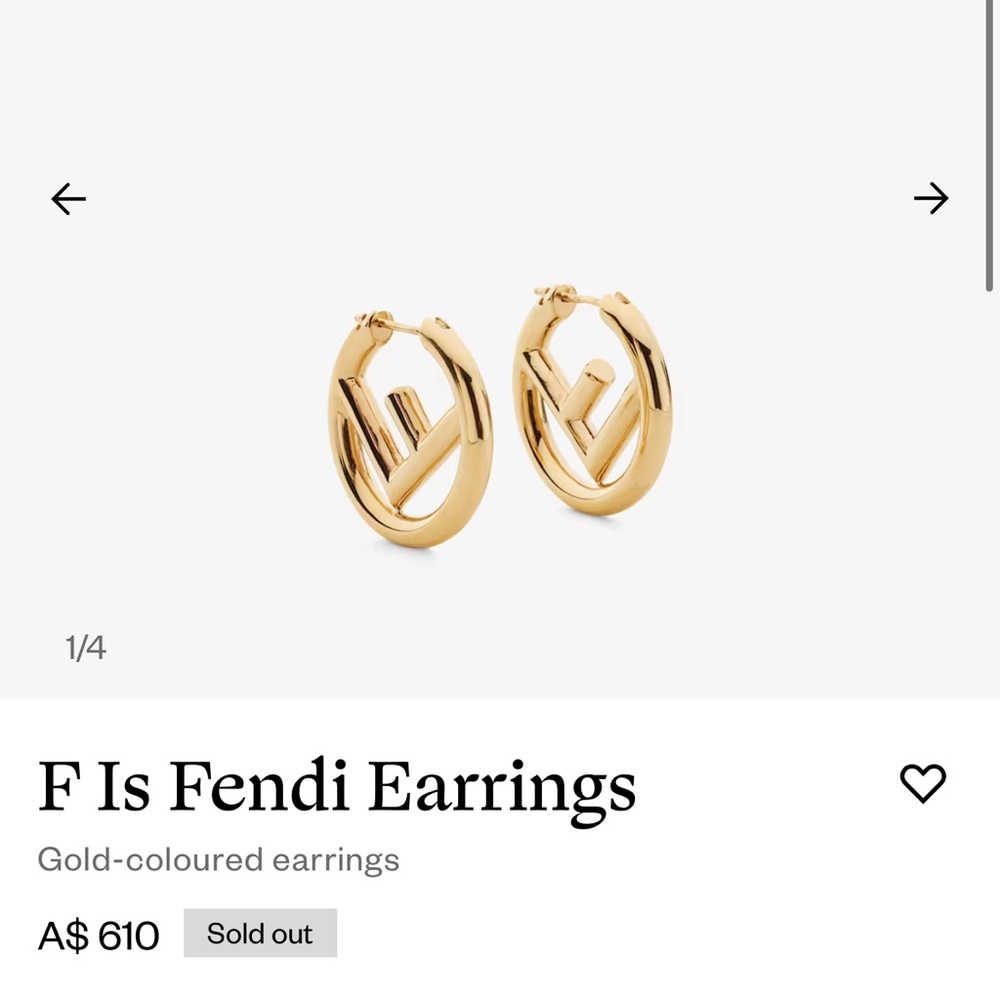 F is Fendi Earrings